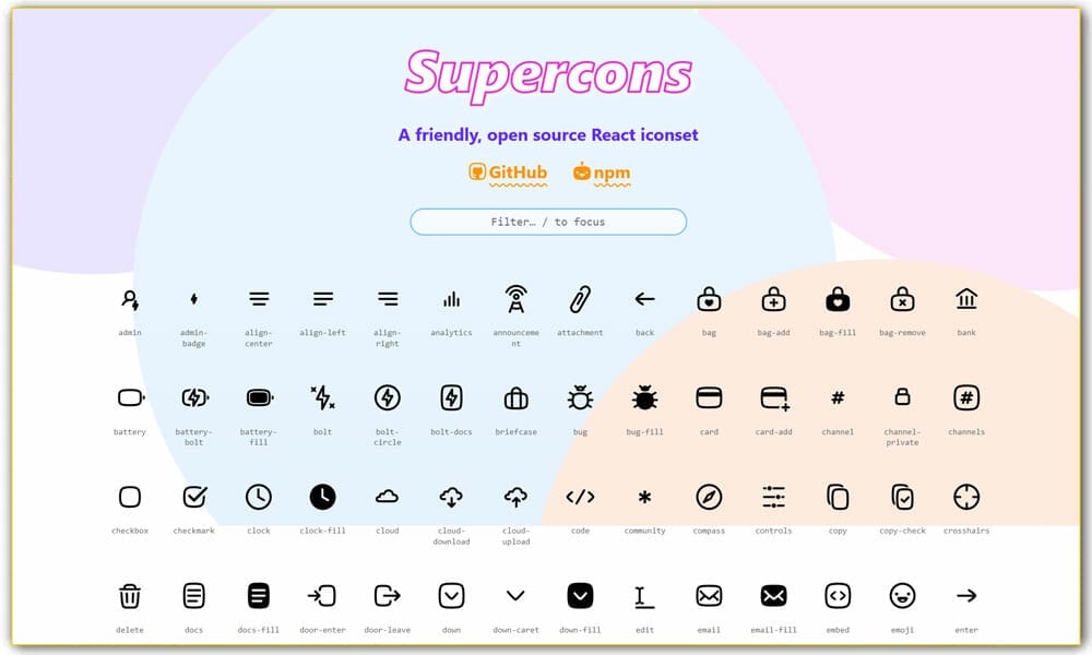 15+ Best React Icon Libraries 1 Supercons