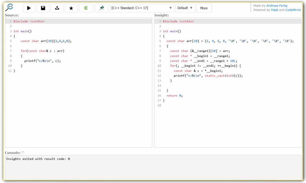 15+ Best Online C++ Compilers 2023 10 C++ Insights