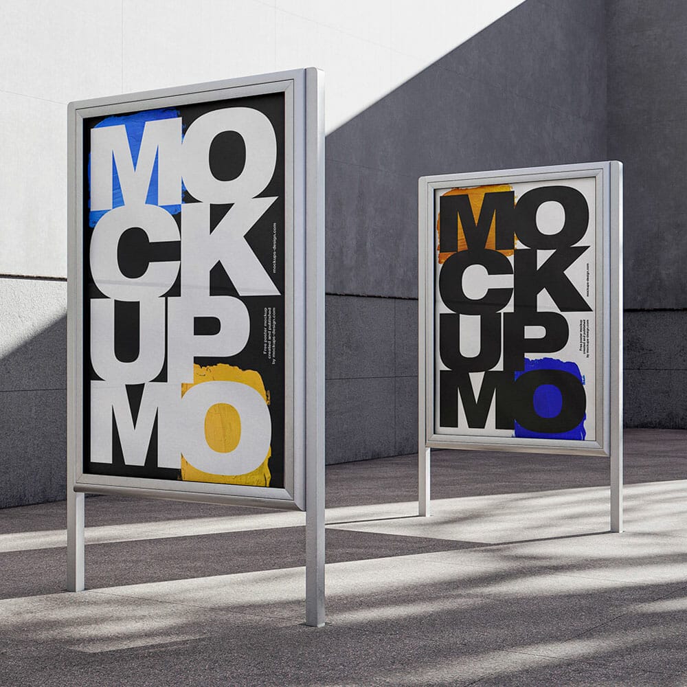 Free Exhibition Citylight Mockup PSD 1 Free Exhibition Citylight Mockup PSD