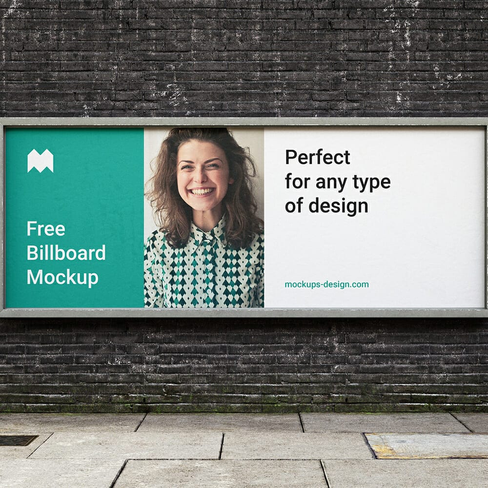 Free Old Brick Wall Billboard Mockup PSD 1 Free Old Brick Wall Billboard Mockup PSD