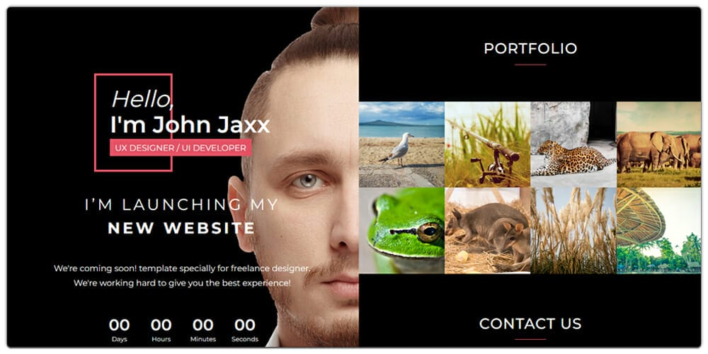 Freelancer Responsive Coming Soon Page