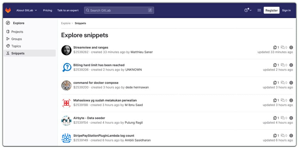 These are the Best Code Snippet Managers 19 GitLab Snippets