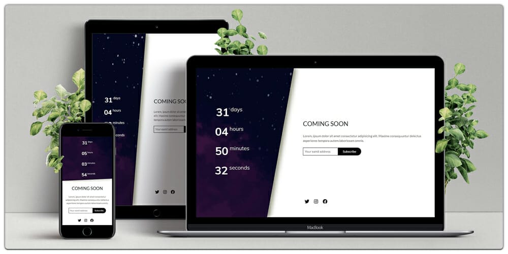 HTML 5 Responsive Coming Soon Template