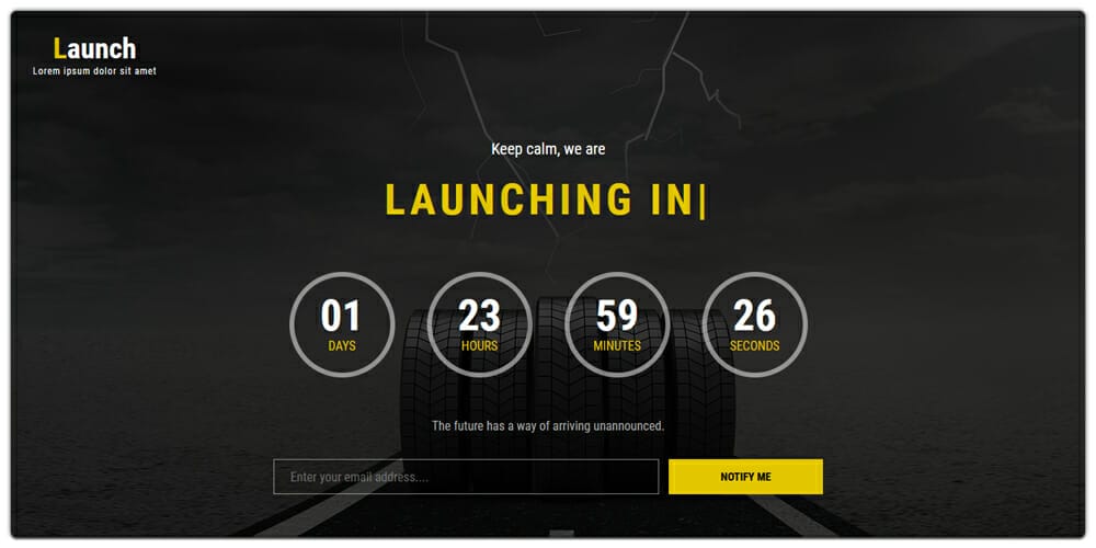 Launch Under Maintenance HTML Template