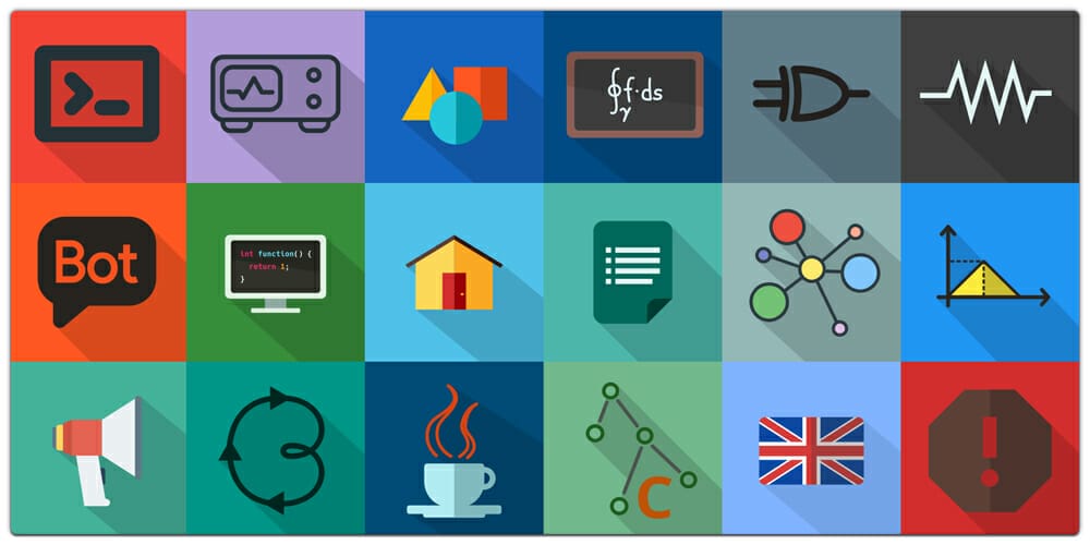 Material Style Flat Icons