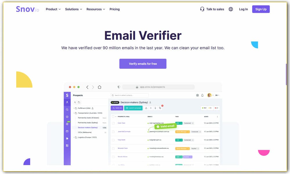 15+ Best Email Verification Services 2023 6 Snov.io