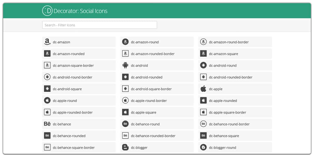 Socialicons