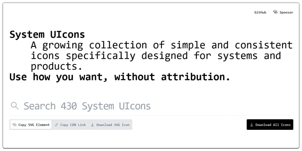 System UIcons