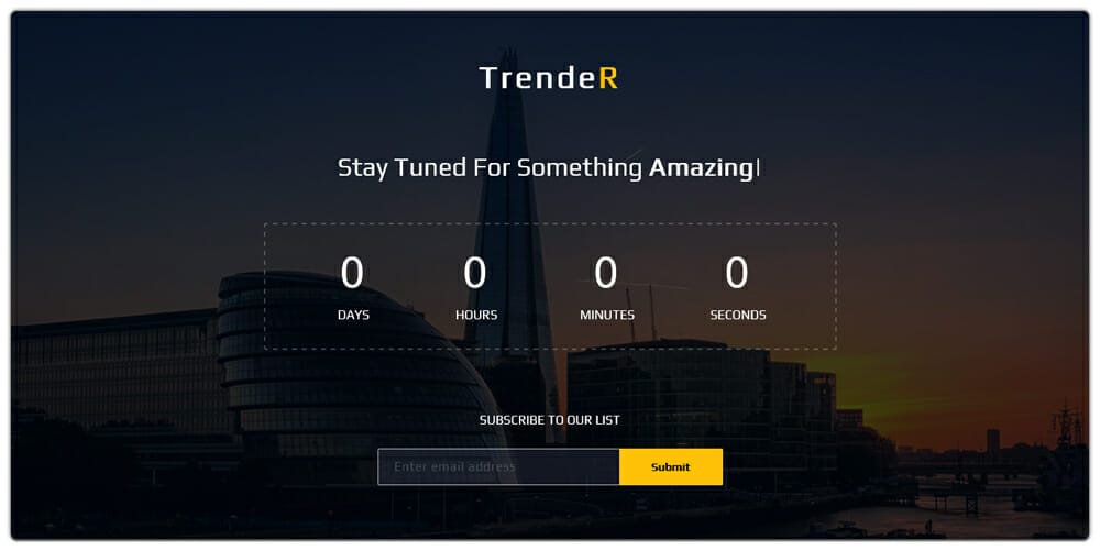 Trender Coming Soon Template
