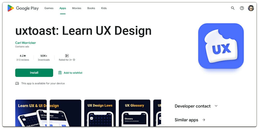 Best Apps to Learn UI/UX Design 6 Uxtoast