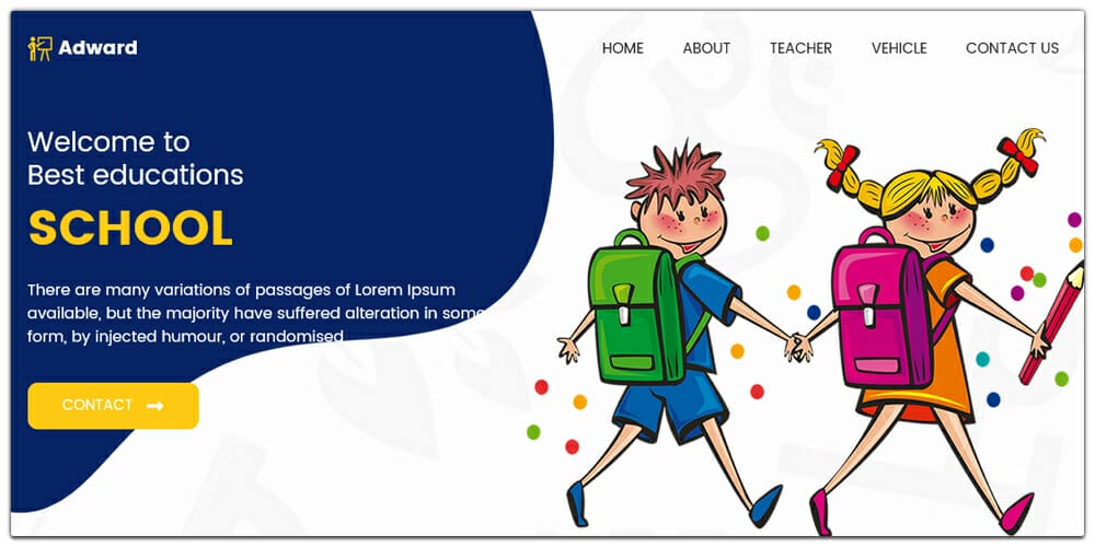 Free Education HTML Website Templates 13 Adward