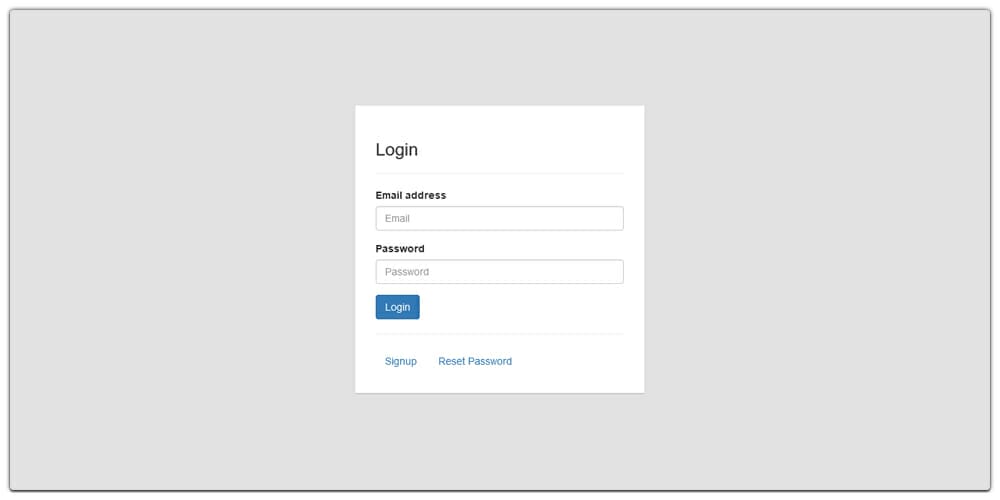 Bootstrap 3 Centered Login Form