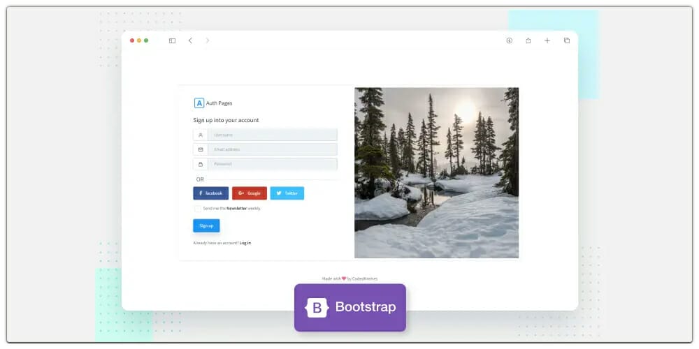 Bootstrap 4 Authentication Forms
