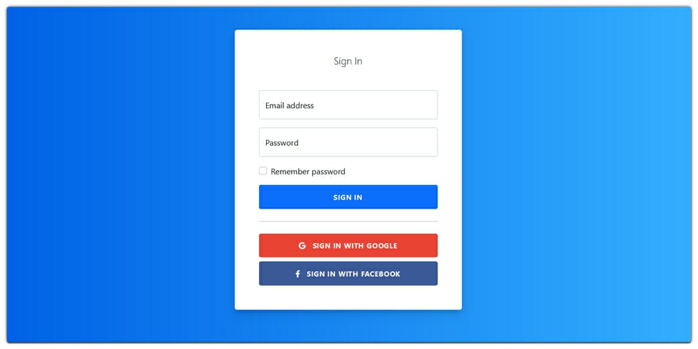 Bootstrap Login Form with Floating Labels