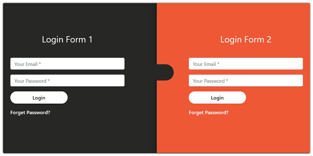 Bootstrap Two Login Form