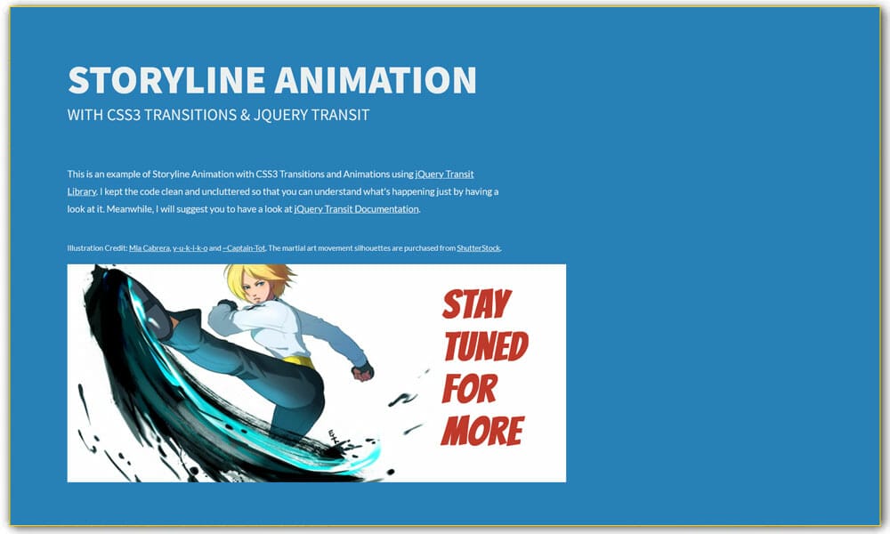 CSS3 Storyline Animation