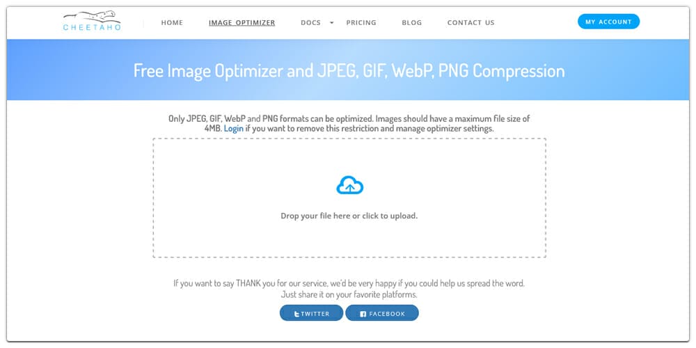 Cheetaho Online Image Optimizer