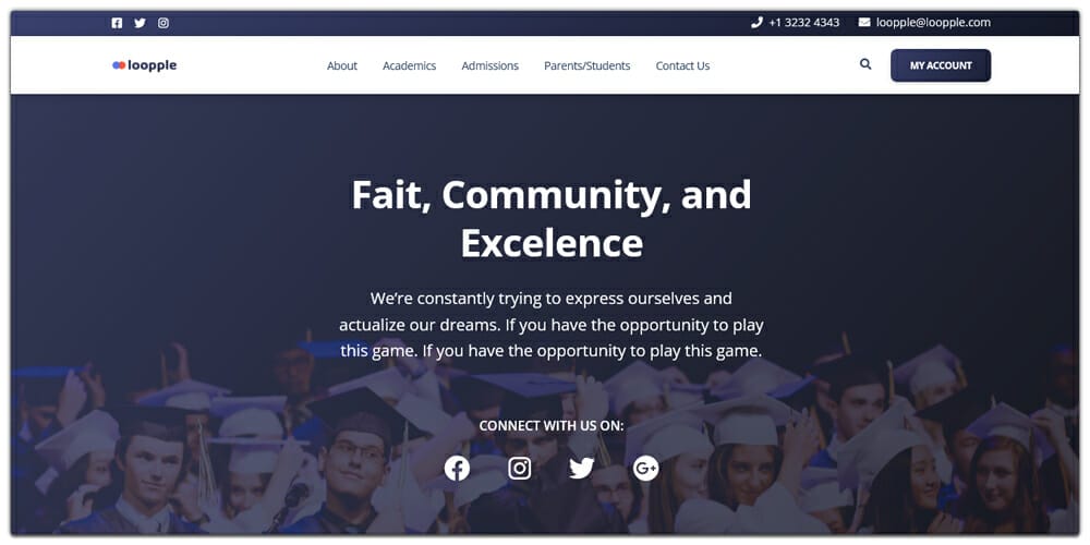 Free Education HTML Website Templates 7 College Website Landing Page Templa