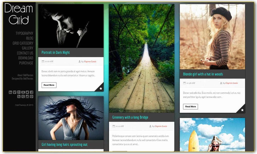 DreamGrid Responsive Blogger Template