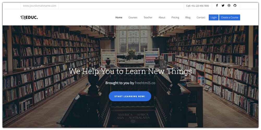 Free Education HTML Website Templates 9 Education