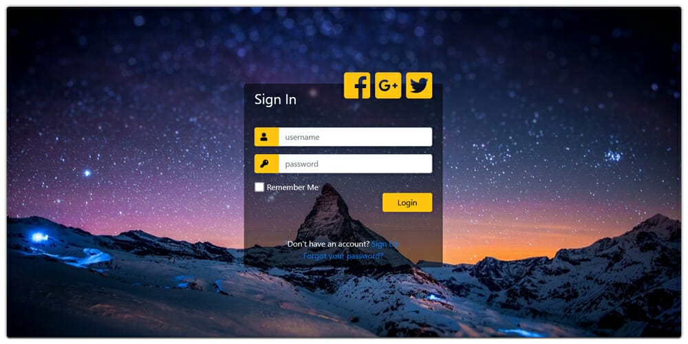 Elegant Login Page