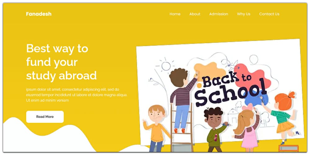 Free Education HTML Website Templates 11 Fanadesh