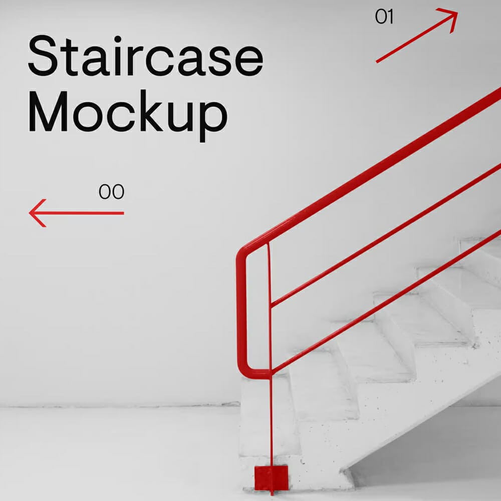 Free Building Staircase Mockup PSD 1 Free Building Staircase Mockup PSD