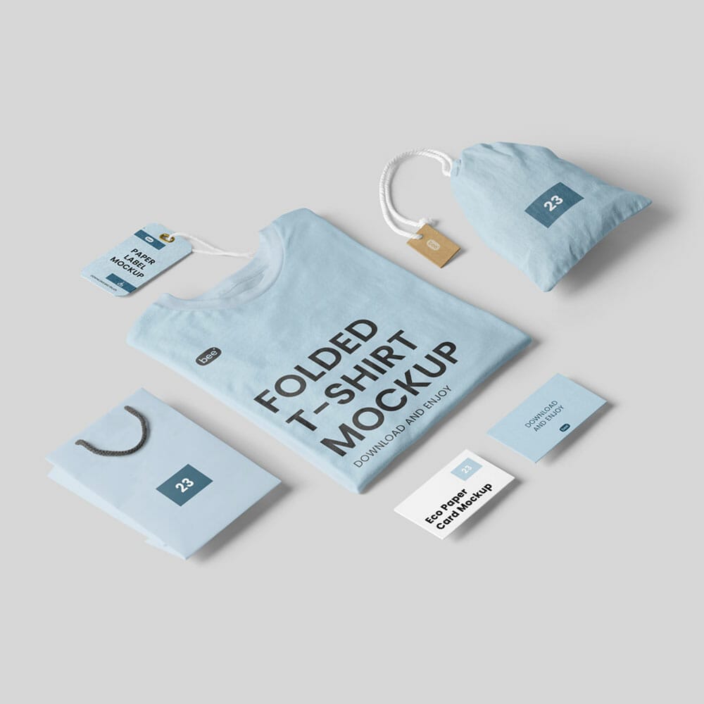 Free T-Shirt And Bag Mockups PSD 1 Free T-Shirt And Bag Mockups PSD