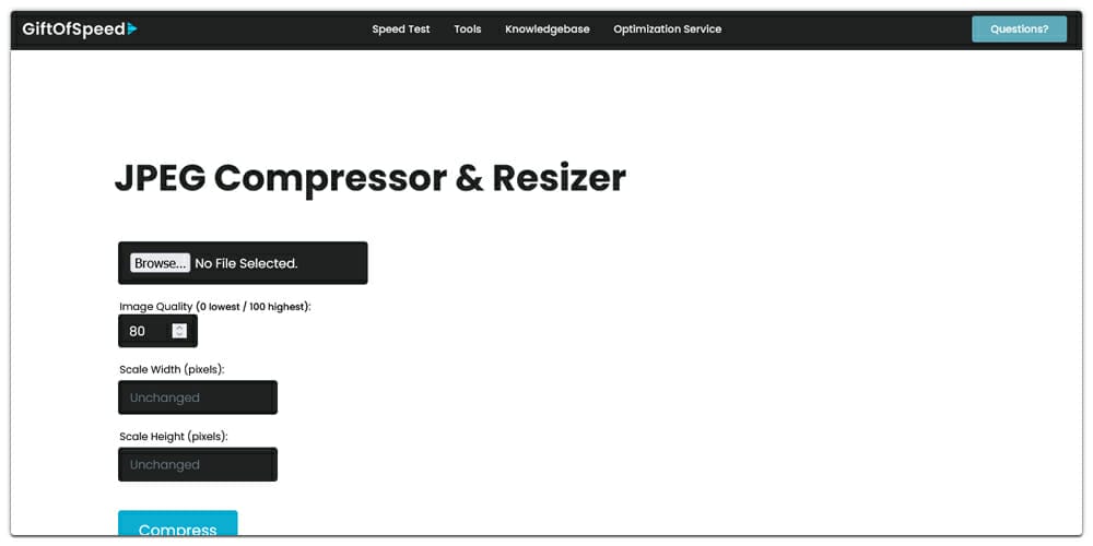 The Best Image Optimization Tools 14 GiftOfSpeed JPG Compressor