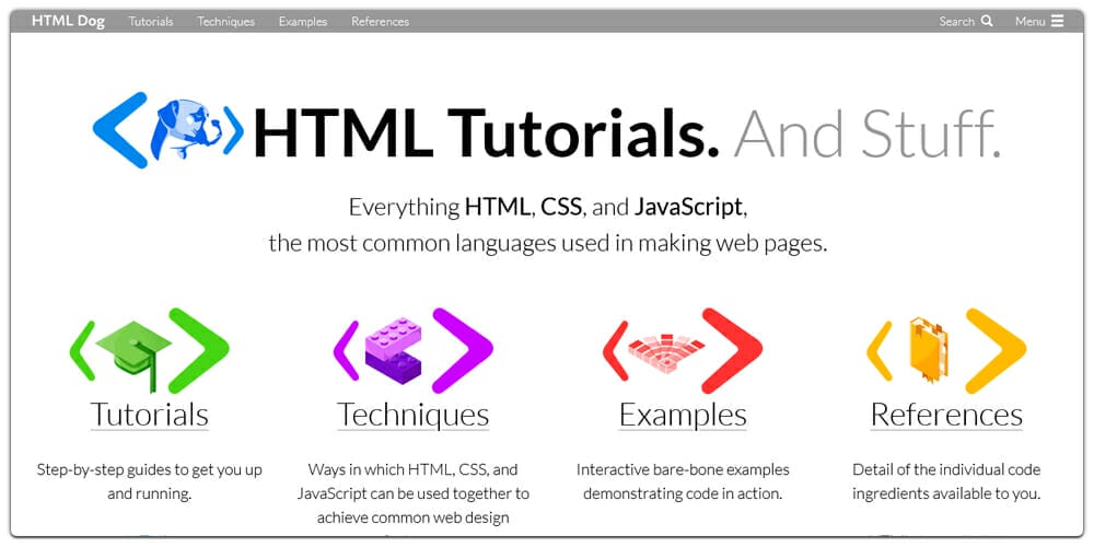 Best Places to Learn Web Development 59 HTML5 Dog