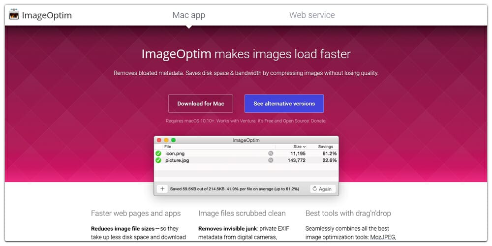 The Best Image Optimization Tools 57 ImageOptim