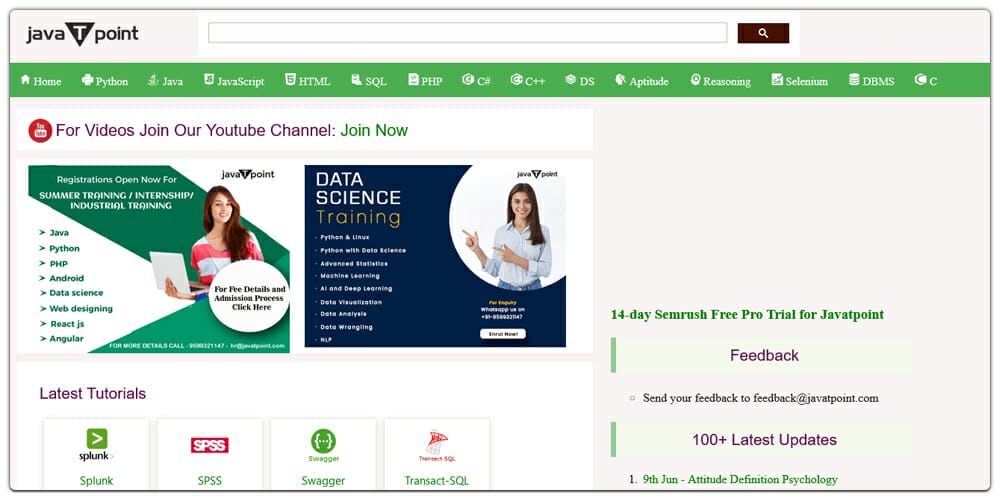 Best Places to Learn Web Development 67 Javatpoint