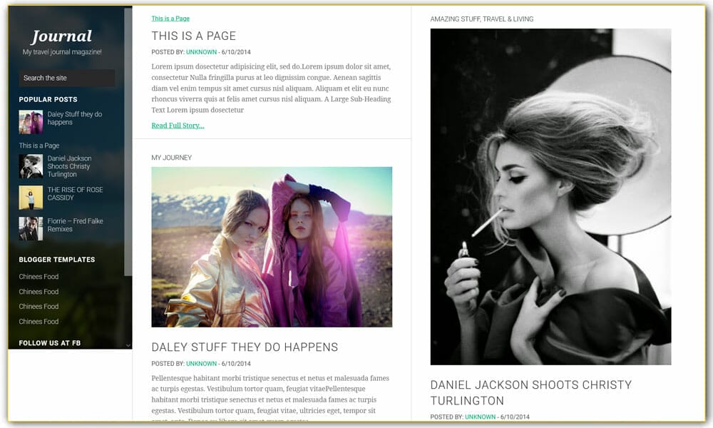 Journey Responsive Blogger Template