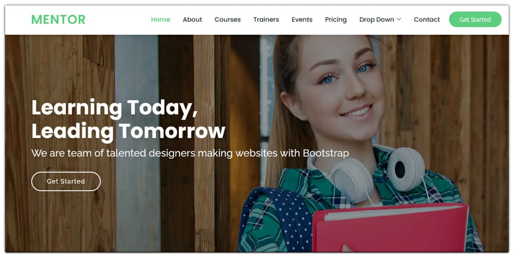 Free Education HTML Website Templates 26 Mentor