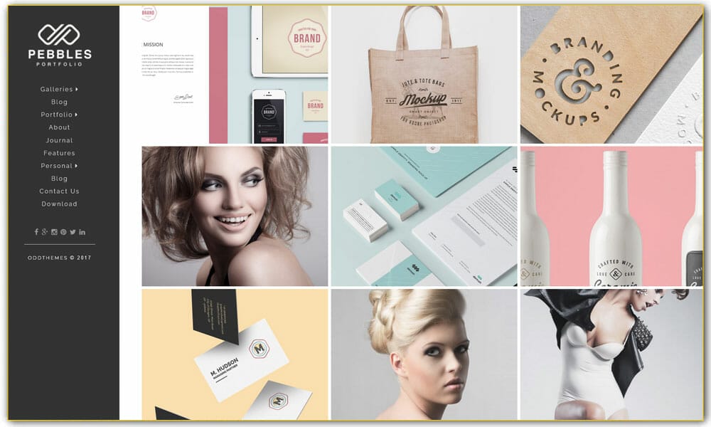 Pebbles Portfolio Blogger Template