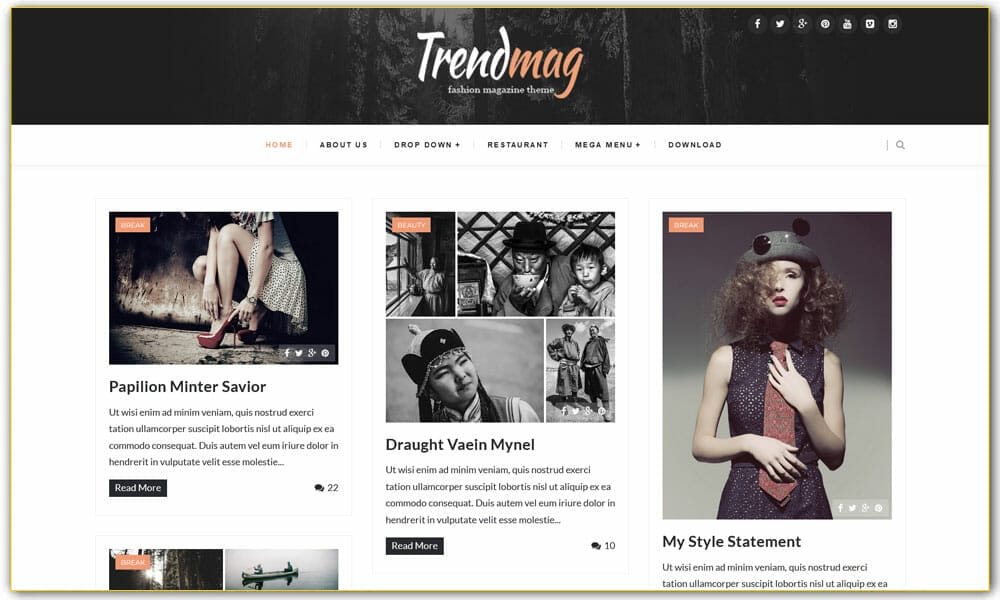 Trendmag Responsive Blogger Template