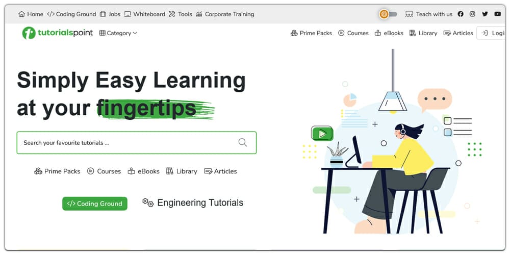 Best Places to Learn Web Development 73 Tutorialspoint