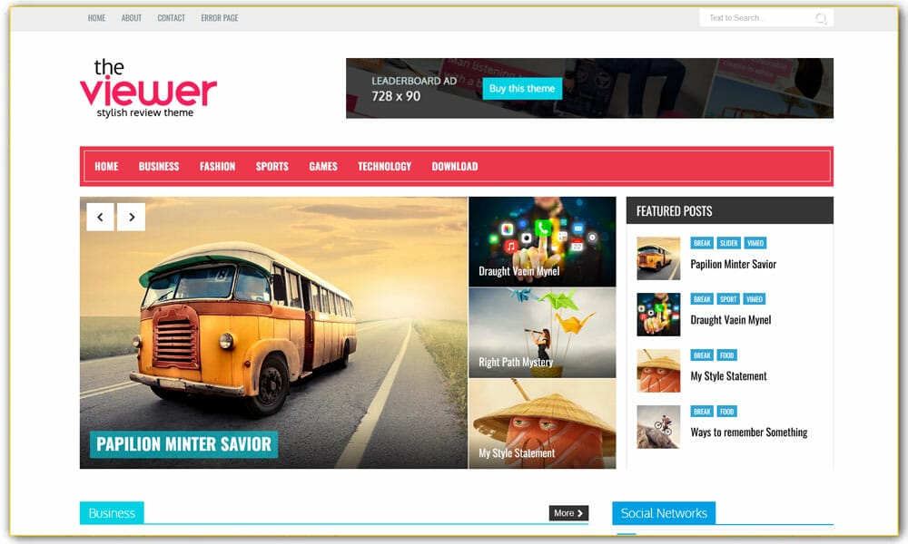 Viewer Responsive Blogger Template