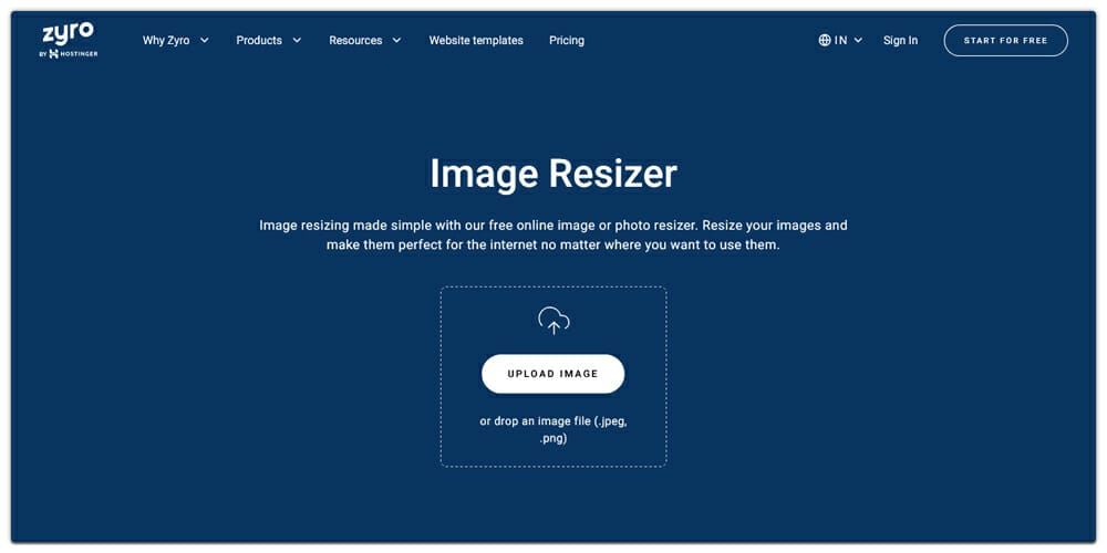 The Best Image Optimization Tools 38 Zyro Image Resizer Tool