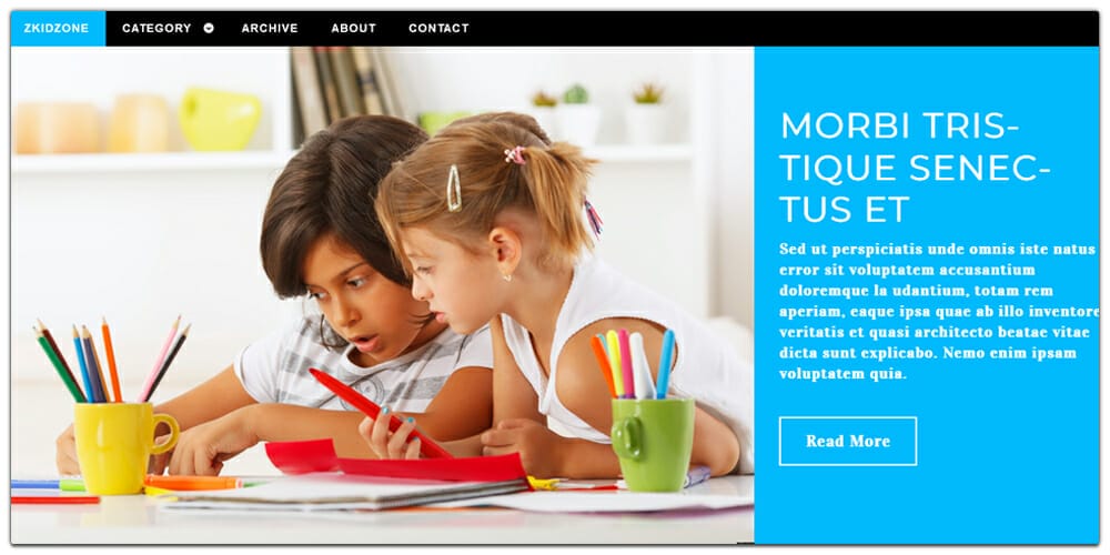 Free Education HTML Website Templates 20 zKidzone