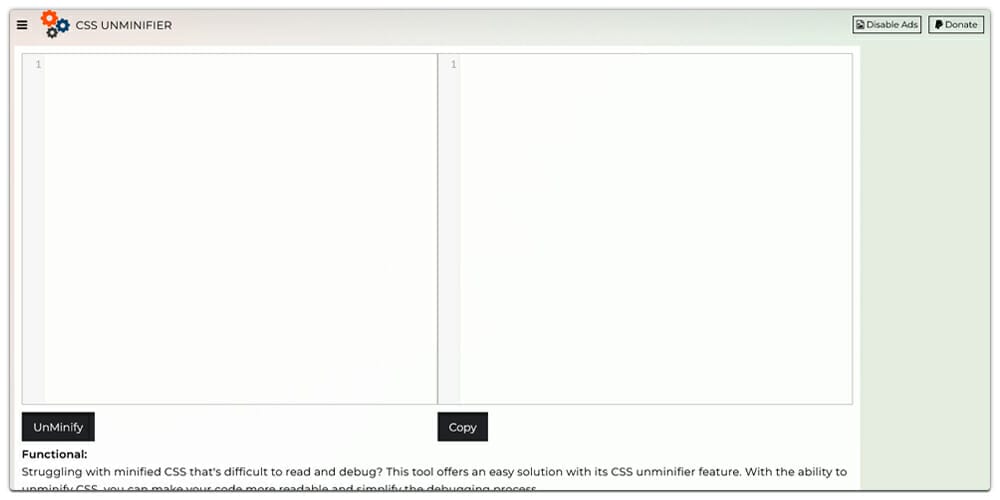 10 Best Tools to Unminify CSS for Better Formatting 8 CSS Unminifier