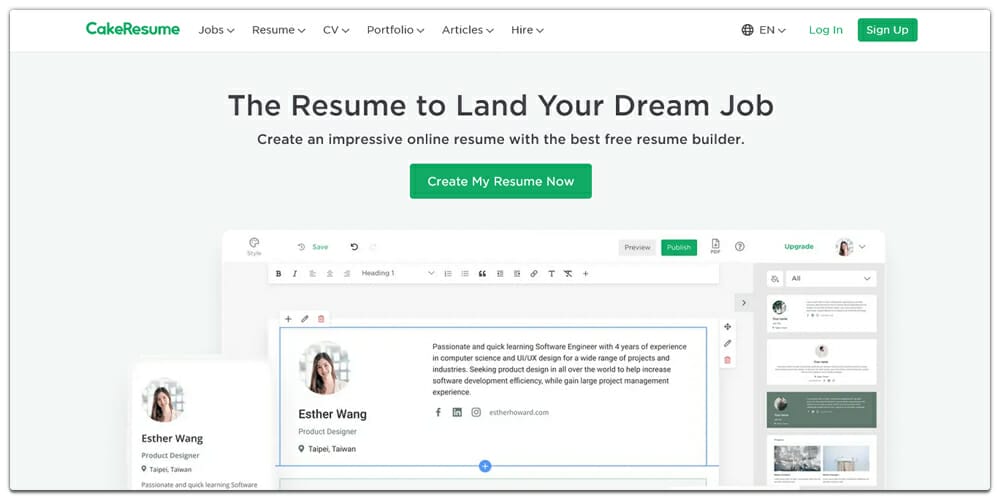 Best Online Resume Builders (Free & Premium) 38 Cake Resume