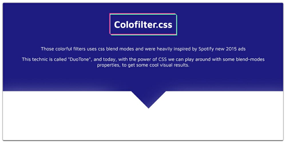 CSS Filter Generators & Libraries 14 Colofilter.css