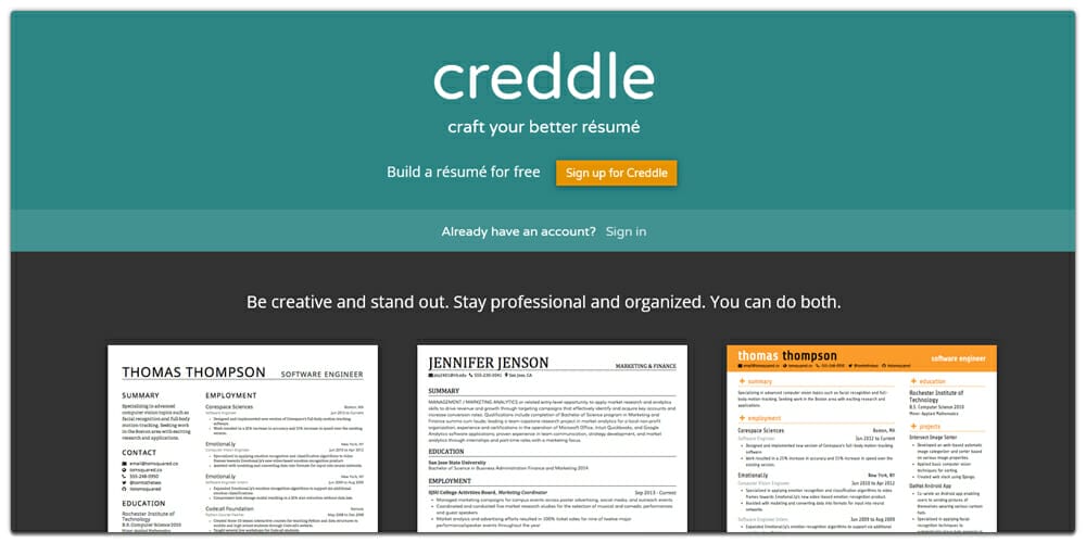 Best Online Resume Builders (Free & Premium) 41 Creddle