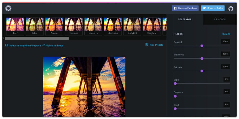 CSS Filter Generators & Libraries 5 Cssfilters