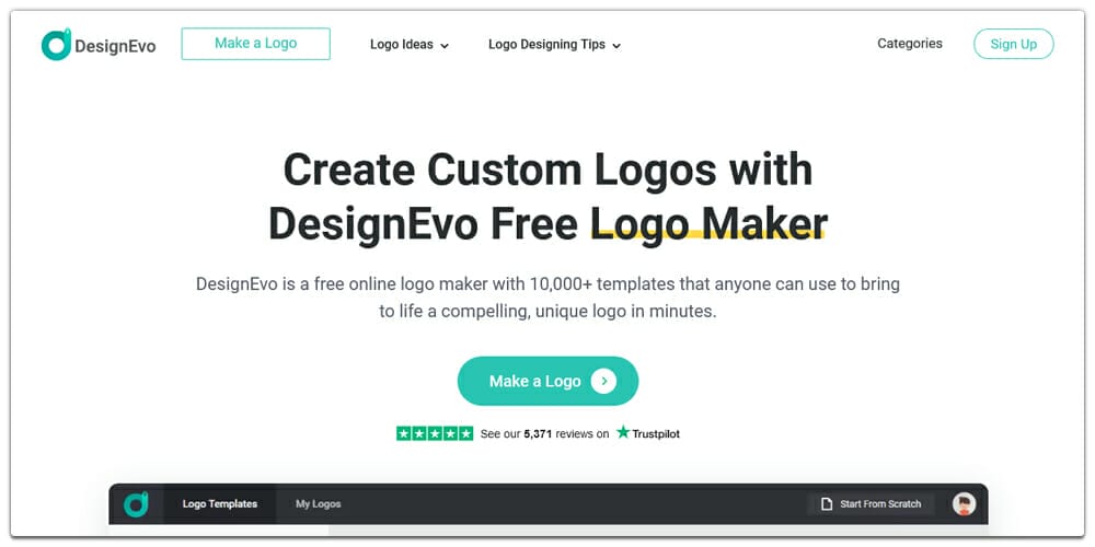 Best Logo Makers(Online & Offline) 16 DesignEvo Logo Maker