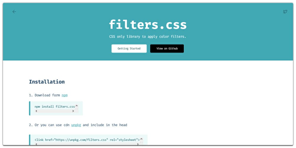CSS Filter Generators & Libraries 19 Filters.css