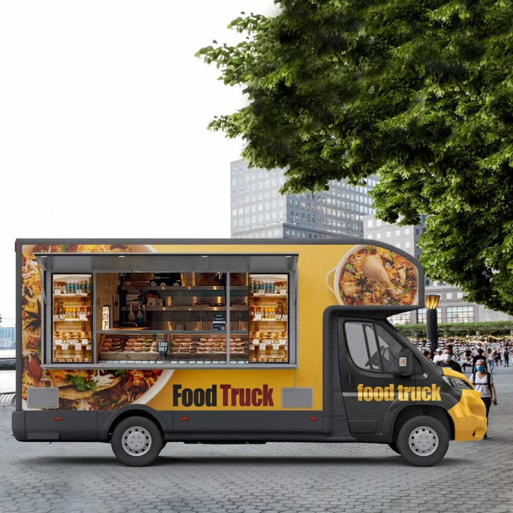 Free Food Truck Branding Mockup PSD Template 1 Free Food Truck Branding Mockup PSD Template