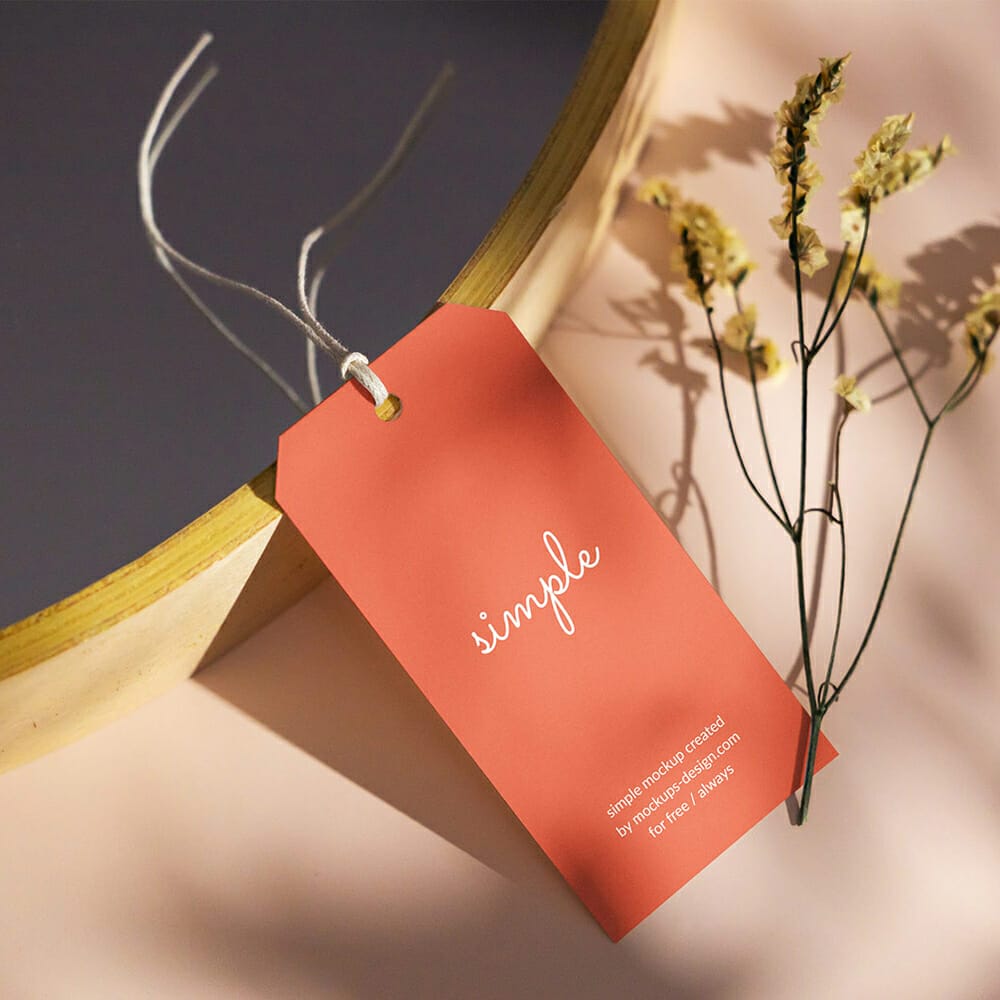 Free Label Tag With The Mirror Mockup PSD 1 Free Label Tag With The Mirror Mockup PSD