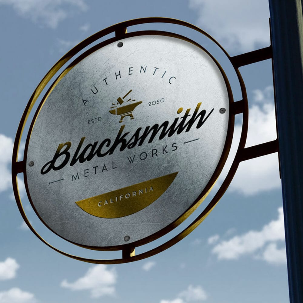 Free Round Signage Mockup PSD 1 Free Round Signage Mockup PSD